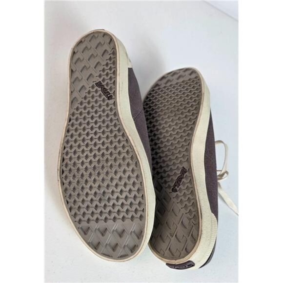 Teva Paseo Lace Canvas Sneakers Dusty Plum Purple Gray Low Top Women 10 - Picture 7 of 8